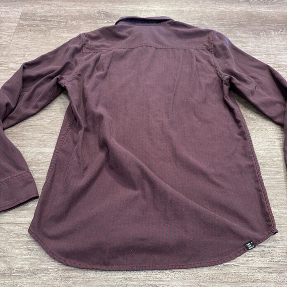 Vans‎ Shirt Mens Small Red Flannel Button Up Skater Outdoor Double Pocket Skate - Picture 9 of 11